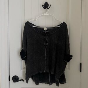 free people cropped tee